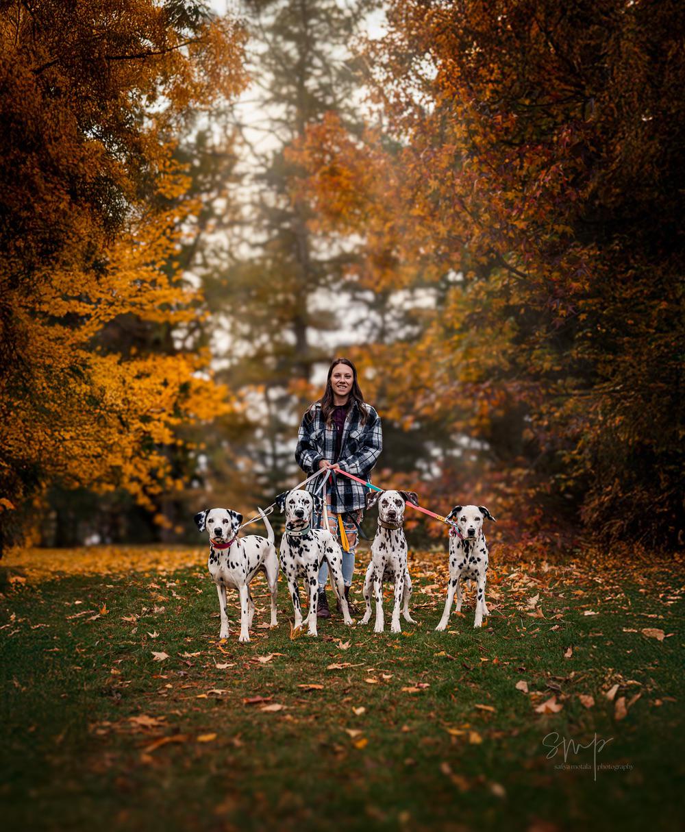 Dog Walking with Black Spot K9
